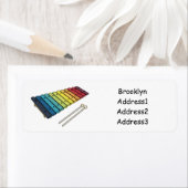 Xylophone cartoon illustratie etiket (Insitu)