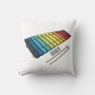 Xylophone cartoon illustratie kussen