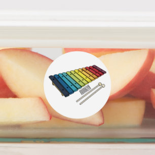 Xylophone cartoon illustratie labels