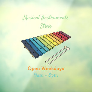 Xylophone cartoon illustratie raamsticker