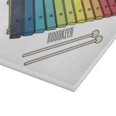 Xylophone cartoon illustratie snijplank (Hoek)