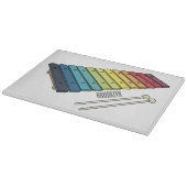 Xylophone cartoon illustratie snijplank (Hoek)