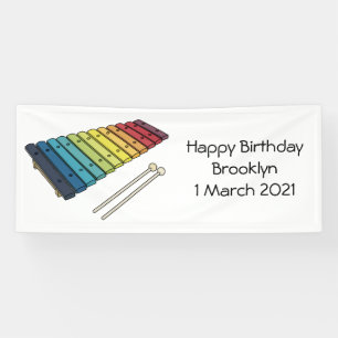 Xylophone cartoon illustratie spandoek