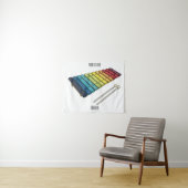 Xylophone cartoon illustratie wandkleed (In Situ (horizontaal))