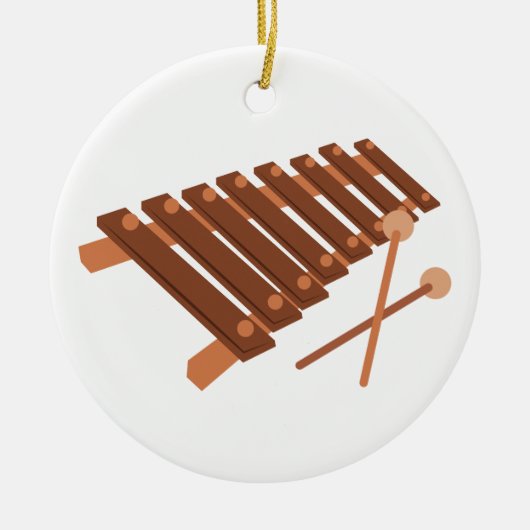 Xylophone Keramisch Ornament (Voorkant)