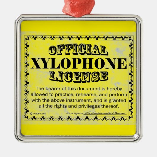 Xylophone Licentie Metal Ornament (Voorkant)