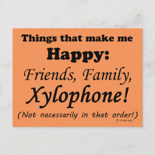 Xylophone maakt me gelukkig briefkaart