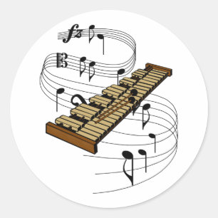 Xylophone Ronde Sticker
