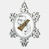 Xylophone Tin Sneeuwvlok Ornament (Rechts)