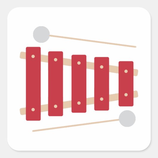 Xylophone Vierkante Sticker (Voorkant)