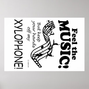 Xylophone voelt de muziek poster