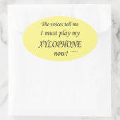Xylophone Voices dit qu'il faut jouer Oval Sticker (Sac)