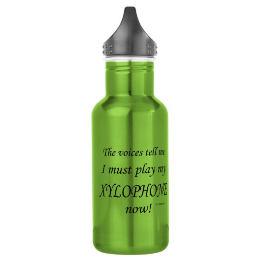Xylophone Voices zegt dat hij moet spelen Waterfles (Links)