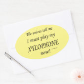 Xylophone Voices zegt dat hij ovaal Sticker moet s (Envelop)