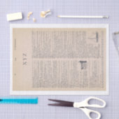  XYZ woordenboek pagina uit het boek Tissuepapier (Craft)
