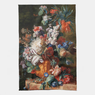 Xzendor7 Bouquet van Flowers door Jan van Huysum Theedoek