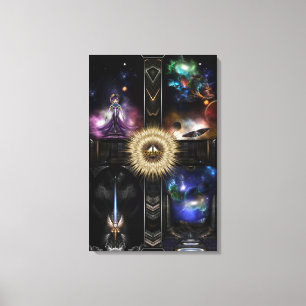 Xzendor7 Quadology of Fractal Fantasy Art Canvas Afdruk