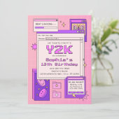Y2K 2000s Retro Computer Interface Birthday Party Kaart (Staand voorkant)