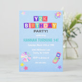 Y2K 2000's Trendy Birthday Party Invitation (Debout devant)