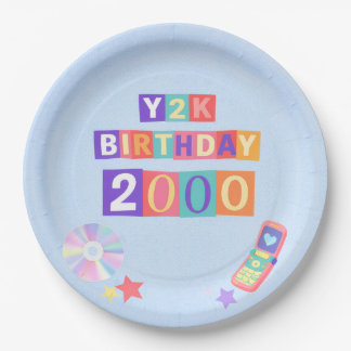 Y2K 2000's Trendy Verjaardagsfeest Servet Papieren Bordje