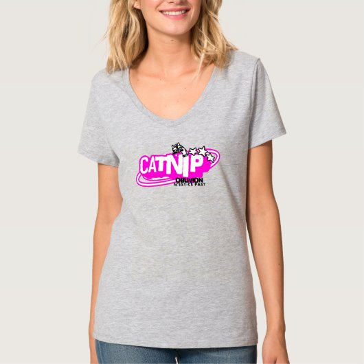 Y2K Aesthetic Catnip Oblivion Retro Pink T-Shirt (Devant)