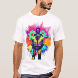 Y2K Bloom: Techwear ontmoet luminescente Natuur T-shirt