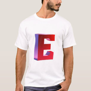 Y2K Bubble Letters Chrome T-Shirt Roze Blauw