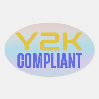 Y2K-conform Ovale Sticker
