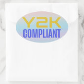 Y2K-conform Ovale Sticker (Tas)