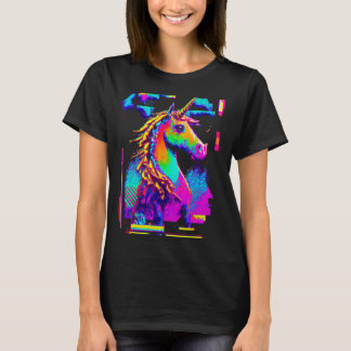 Y2K Eenhoorn Shirt, Alt Edgy Gothic Retro Glitch G T-shirt