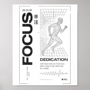 Y2k fitness citaat gym training discipline yoga sp poster