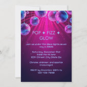 Y2K Holographic New Year’s Eve Invitation | Neon Kaart (Voorkant)