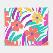Y2K Levendig Wildflower Bold Retro Spring Design Fleece Deken (Voorkant (Horizontaal))