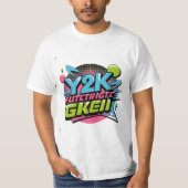 Y2K Retro Neon Aesthetic Bold 90s Inspired Graphic T-shirt (Voorkant)
