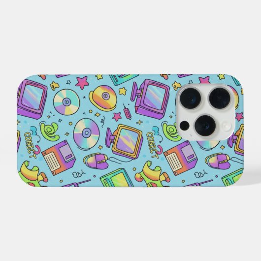 Y2K Retro Tech Aesthetic Pattern Phone Case (Verso Horizontal)