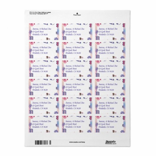 Y2K Roze Paarse 2000s Retro Tech Geek Liefde Bruil Etiket (Full Sheet)