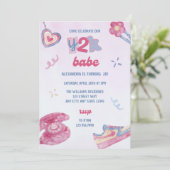 Y2K verjaardagsfeest uitnodiging (Staand voorkant)