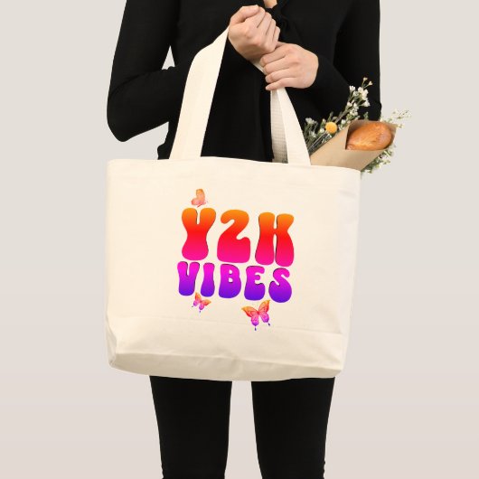 Y2K VIBES Butterfly Grote Tote Bag (Voorkant (product))