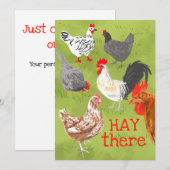 Y a-t-il juste du poulet avec votre carte de voeux (Devant / Derrière)