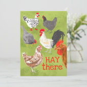 Y a-t-il juste du poulet avec votre carte de voeux (Debout devant)