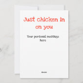 Y a-t-il juste du poulet avec votre carte de voeux (Dos)