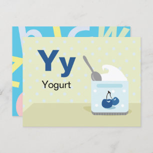 Y est pour le yaourt - Carte Flash Alphabet