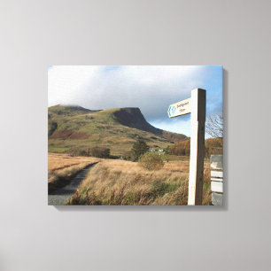 Y Garn North Wales Briefkaart Poster Faux Canvas P Afdruk