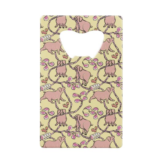 Y Hilarisch patroon Chinees Vietnamese varkensjaar Kredietkaart Flessenopener (Achterkant)