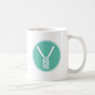 Y Initiaal Floral Monogram Koffiemok