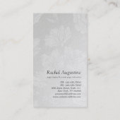 Y Instructor White en Silver Mandala OM-symbool Visitekaartje (Achterkant)