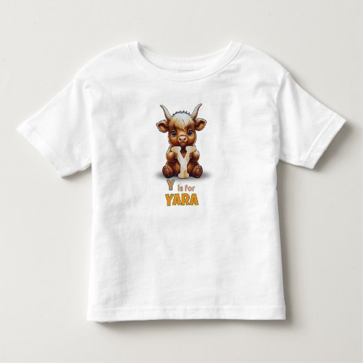 Y is for Yak – Custom Name Toddler T-shirt (Devant)