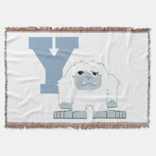 Y is voor Yeti Cute Cartoon Yeti Monster Deken