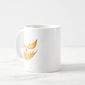 Y Jack O Lantern Gesneden Pompoen Gezicht Hallowee Koffiemok (Voorkant links)