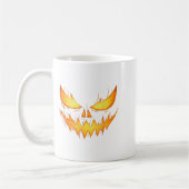Y Jack O Lantern Gesneden Pompoen Gezicht Hallowee Koffiemok (Links)